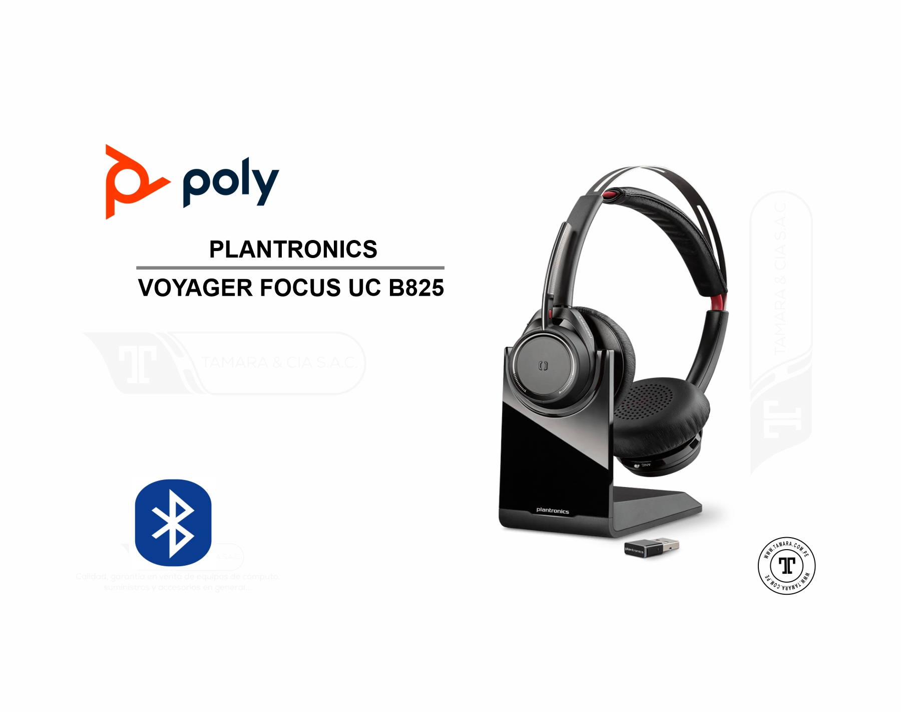 Plantronics Voyager Focus UC B825 Auriculares Bluetooth Con